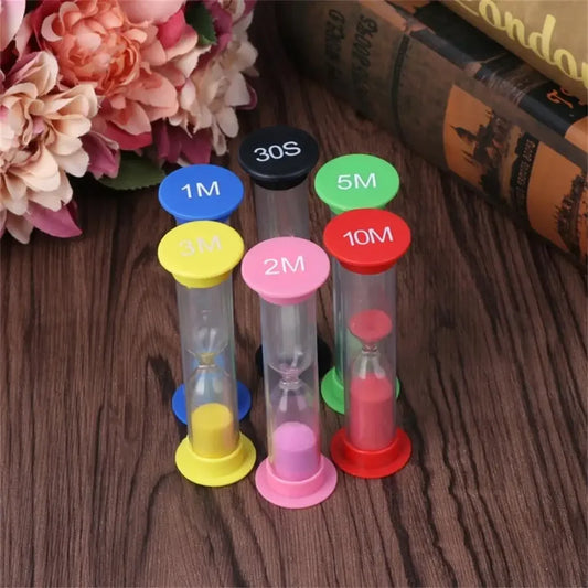 6Pcs Sand Timer Plastic Hourglass